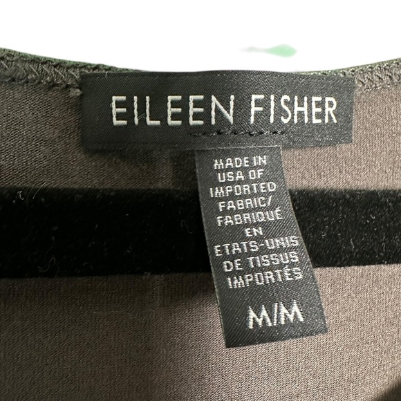 Eileen Fisher Womens Midi Dress M Stretch Viscose Jersey Knit Capsule Taupe Wear - Picture 7 of 11